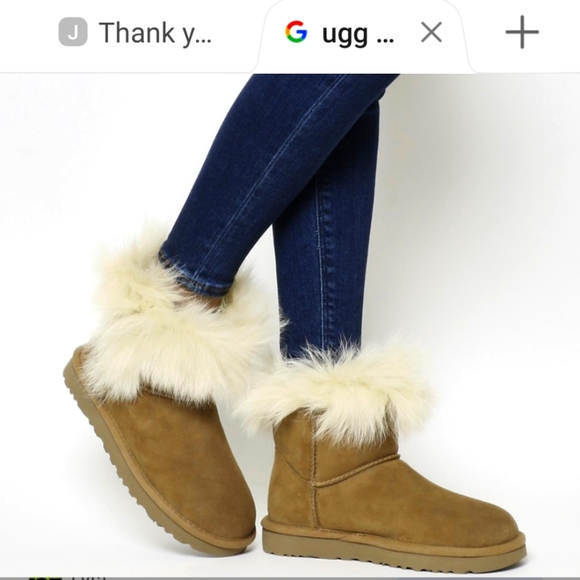 UGG Shoes - Ugg Milla chestnut fur boots